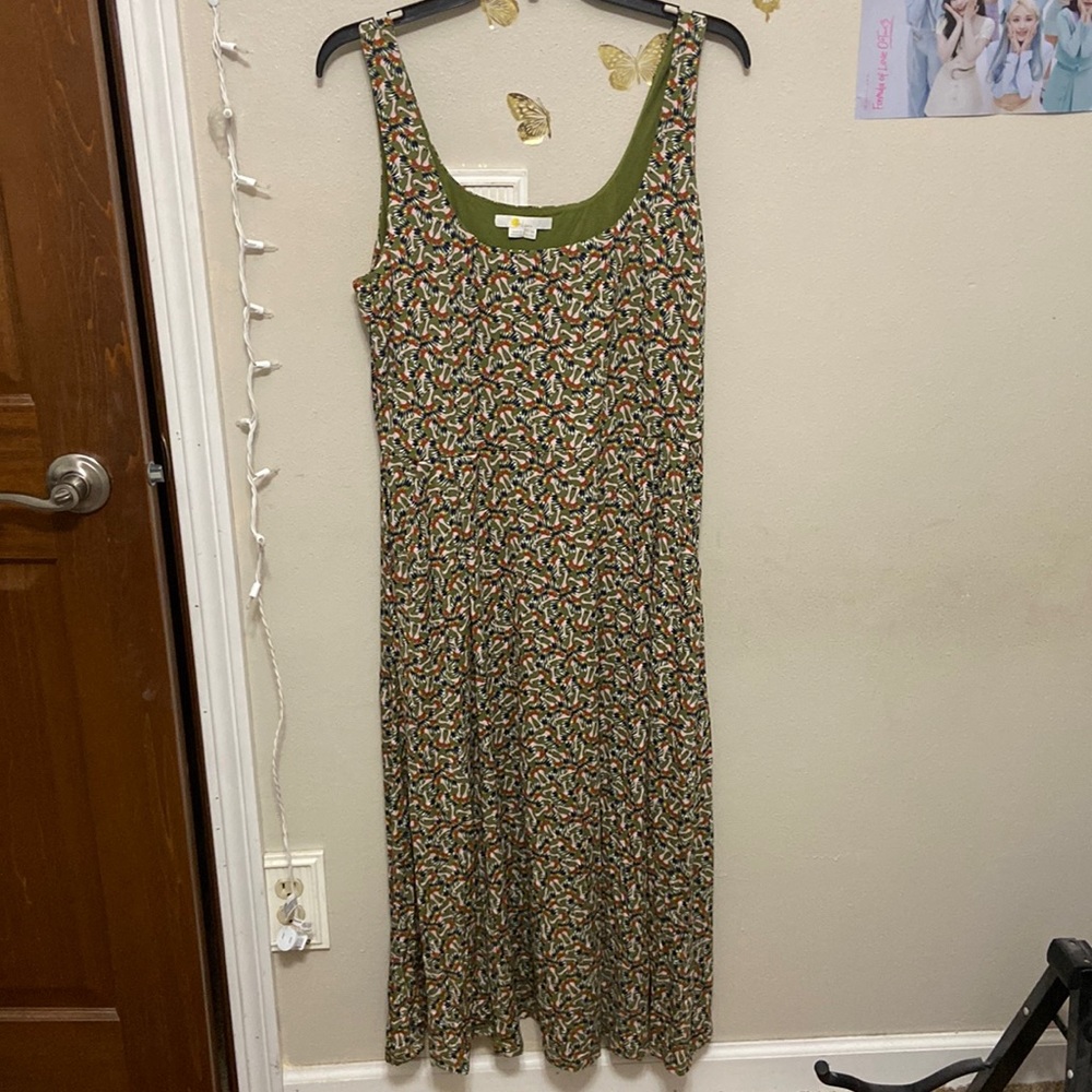 Boden Petronella Jersey Moroccan Flamingo Splash Dress